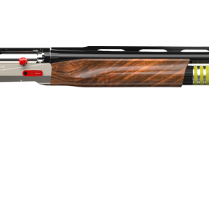 Modern semi-automatic shotgun with wooden stock