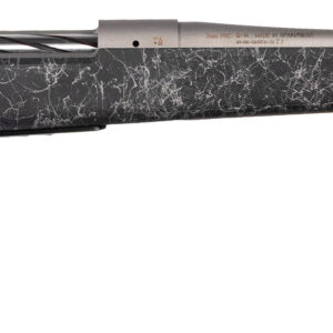 Bolt-action rifle with synthetic stock and barrel