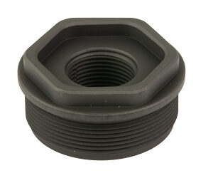 Black plastic threaded hex reducer bushing fitting