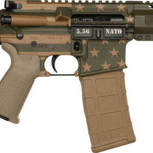 Compact 5.56 NATO AR-style pistol with brace