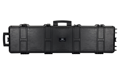 Black hard rifle case with handle and latches