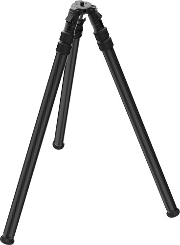 Black tripod stand isolated on white background