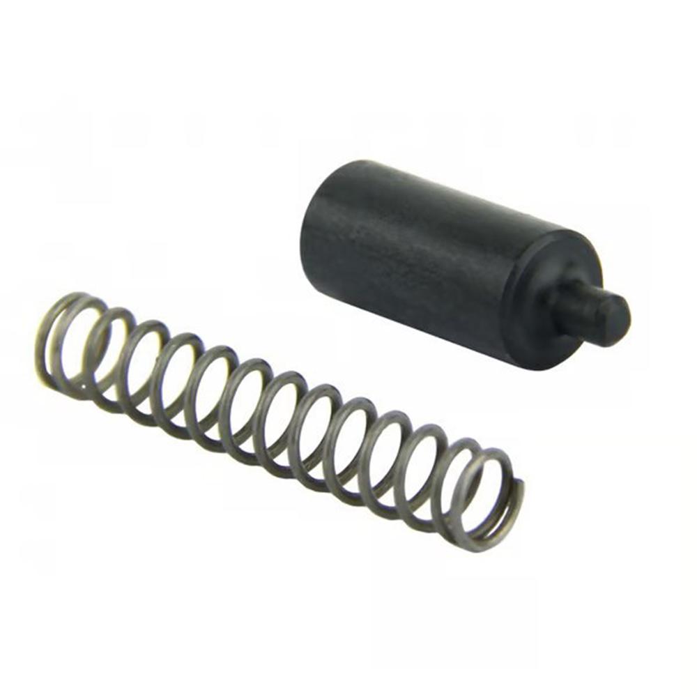 Metal coil spring and cylindrical plunger component