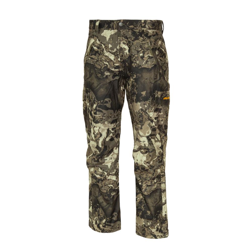 Camouflage cargo pants on white background