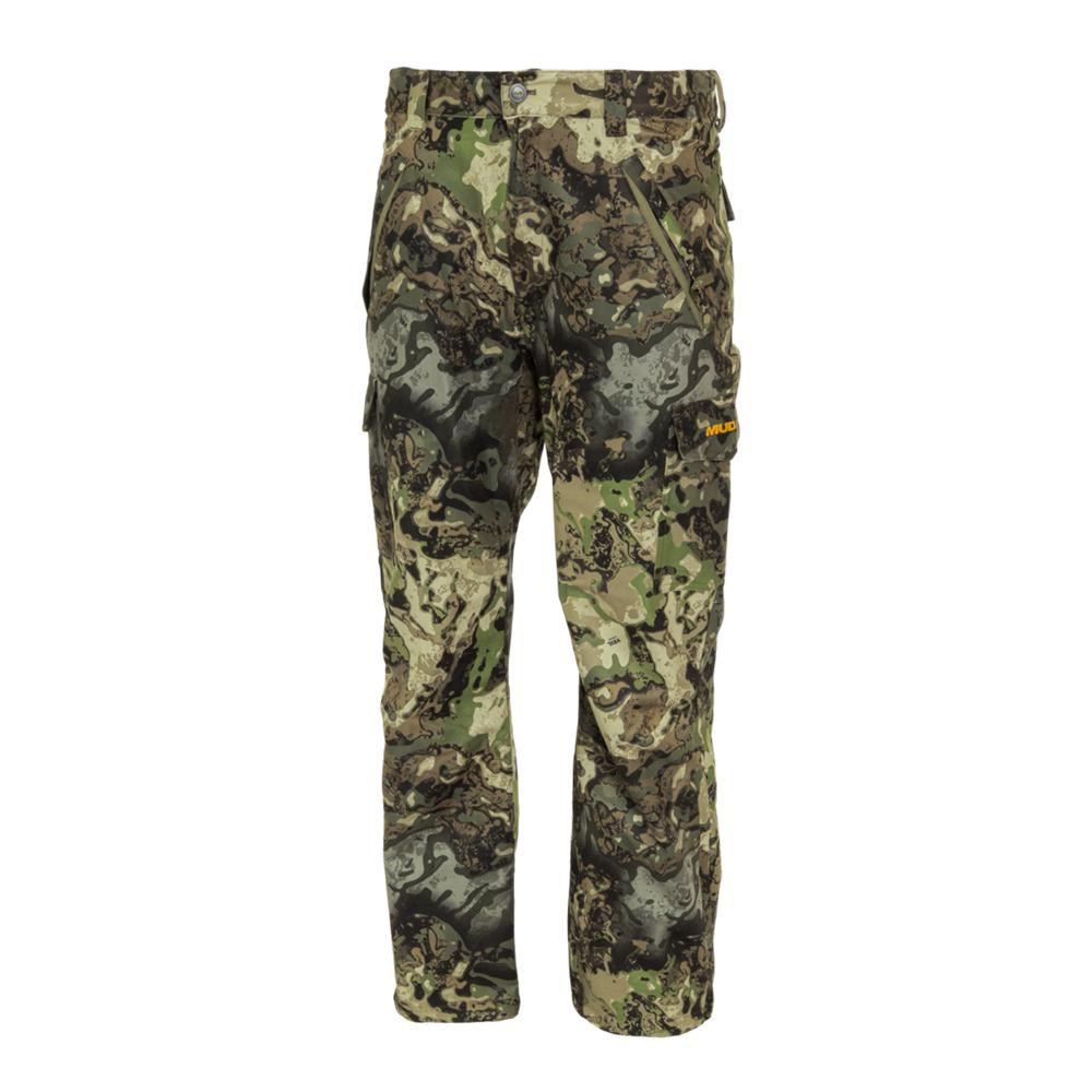 Camouflage cargo pants on white background