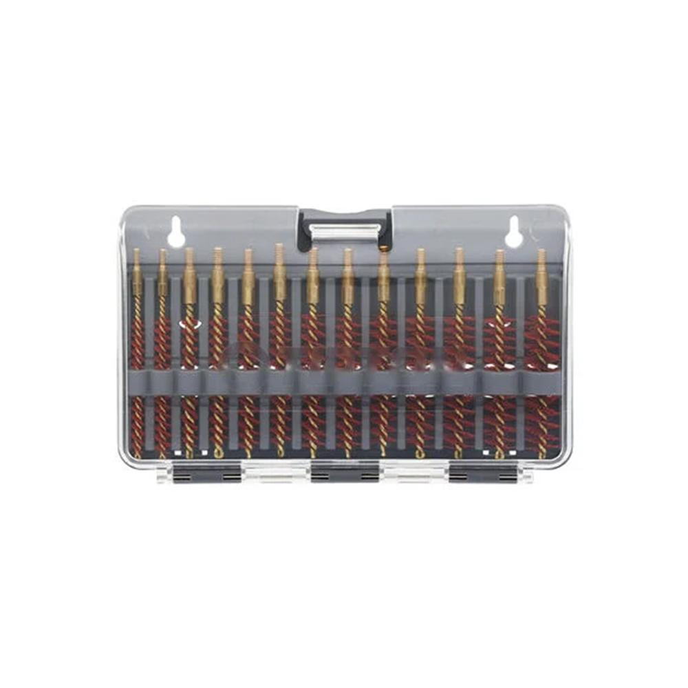 Red and gold drill bit set in case