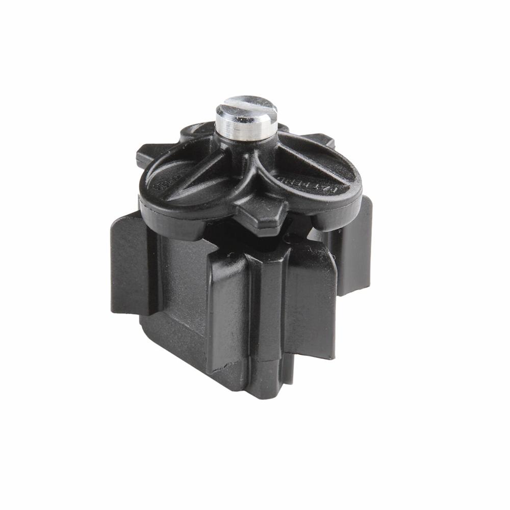 Black plastic impeller with metal shaft tip