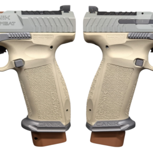 Two Canik TTI Combat pistols side view