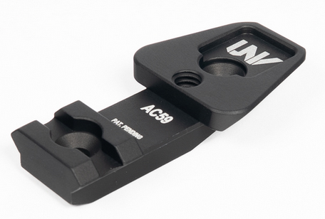 Black metal mounting bracket labeled AC369