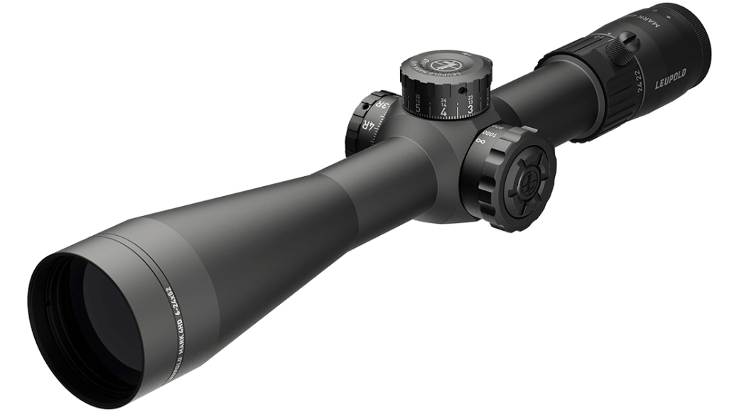 Black rifle scope isolated on white background