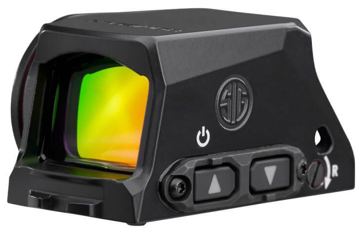 Compact red dot sight with green reflective lens