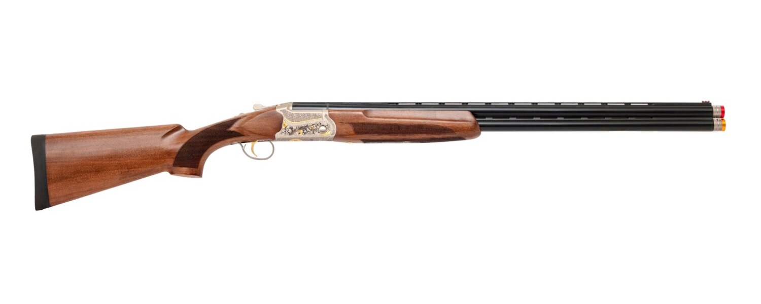 Double-barrel shotgun with wooden stock