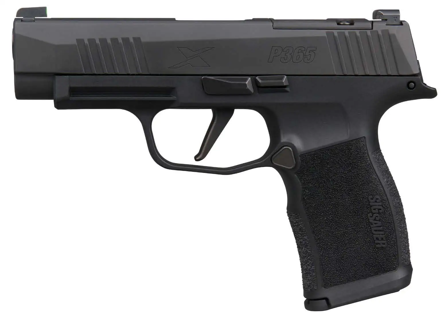 Black SIG Sauer P365 pistol side profile