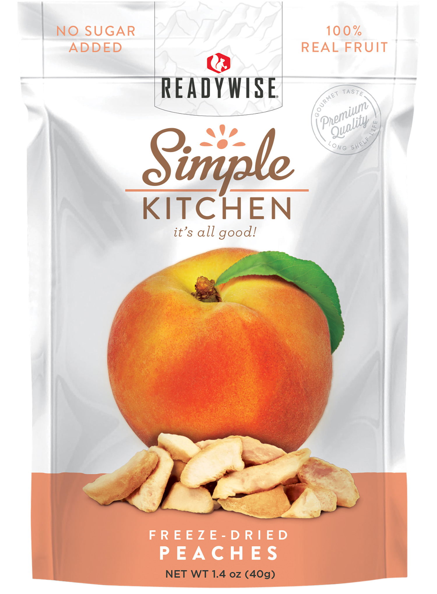ReadyWise Simple Kitchen freeze-dried peaches pouch