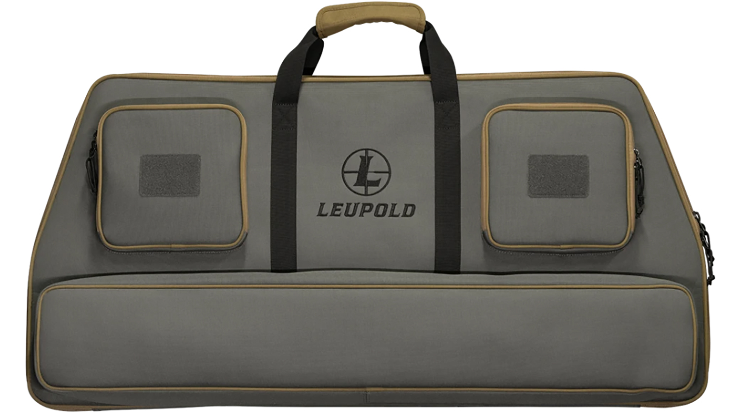Gray Leupold rifle case with pockets and handles