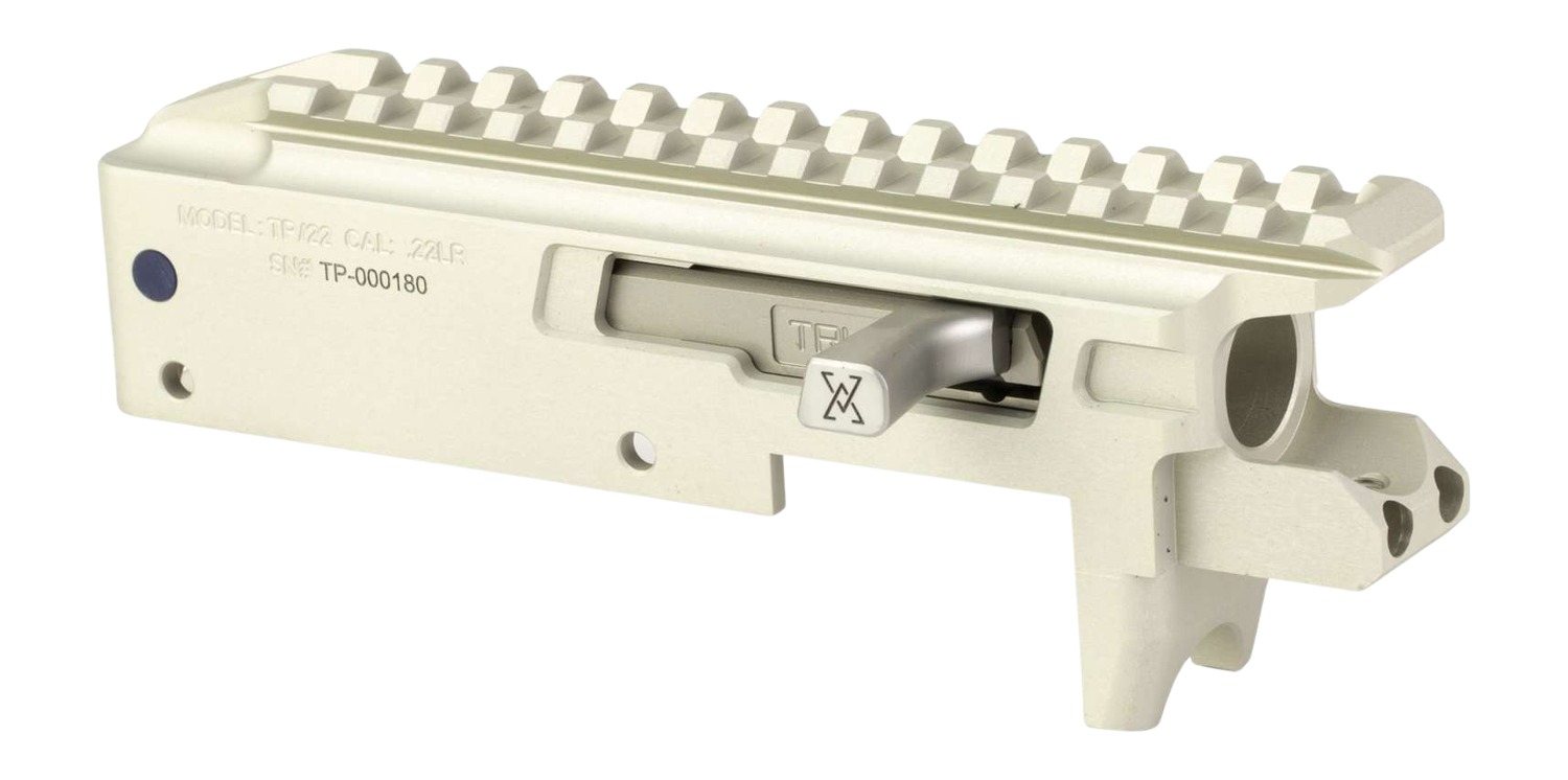 Tan AR-22 upper receiver with Picatinny rail