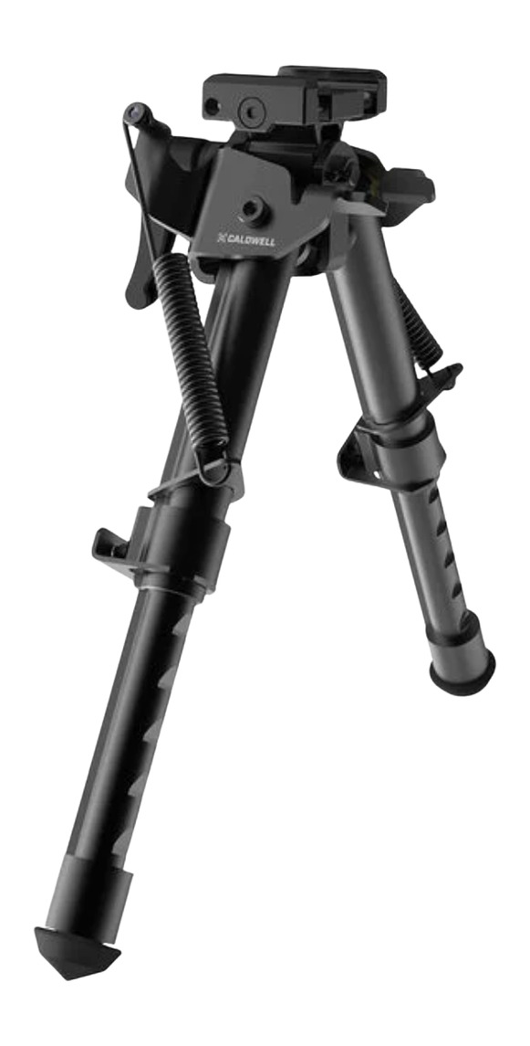 Black Caldwell rifle bipod with adjustable legs