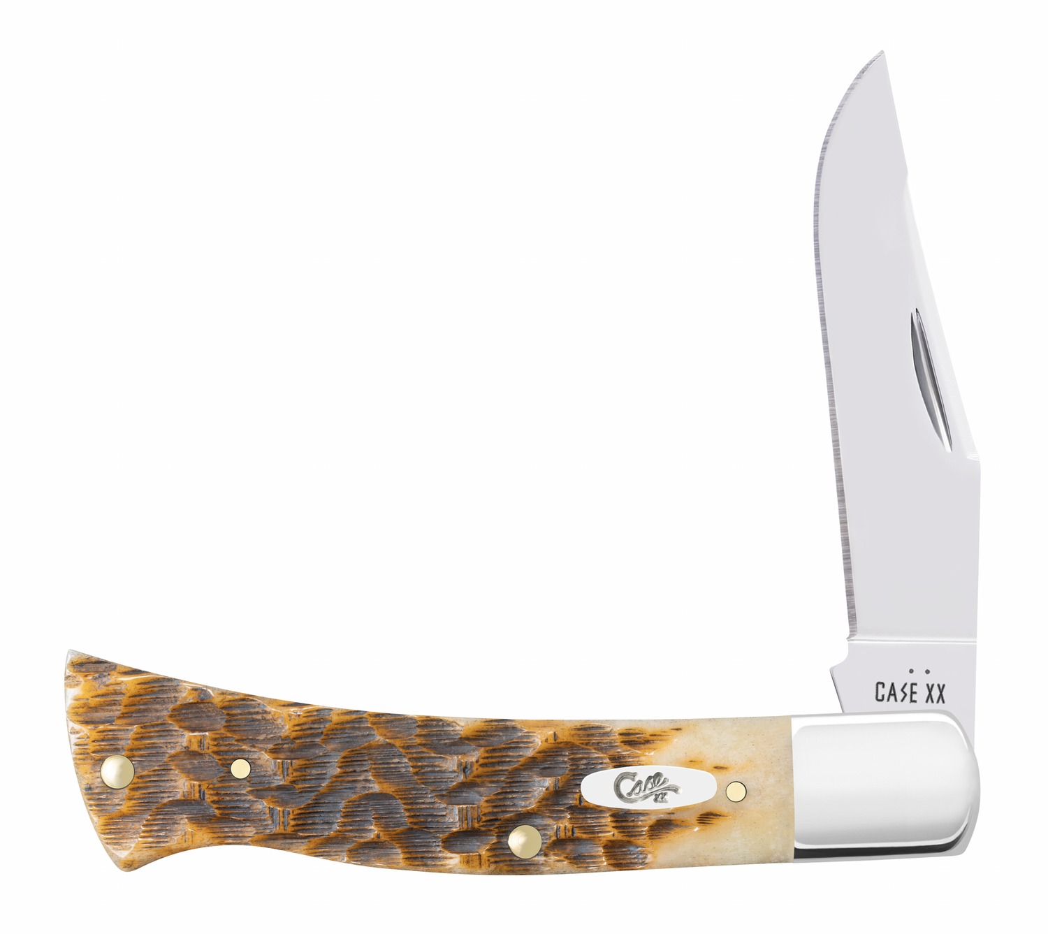 Case XX folding pocketknife with bone handle and open blade