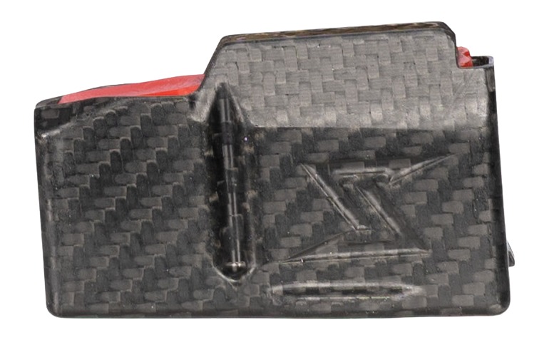 Black carbon fiber clip with red insert