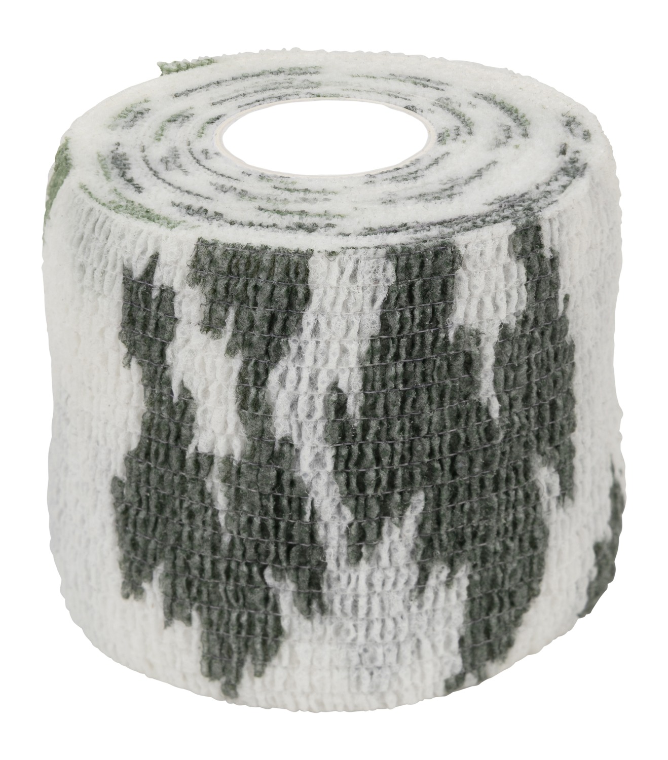 White and green medical gauze bandage roll