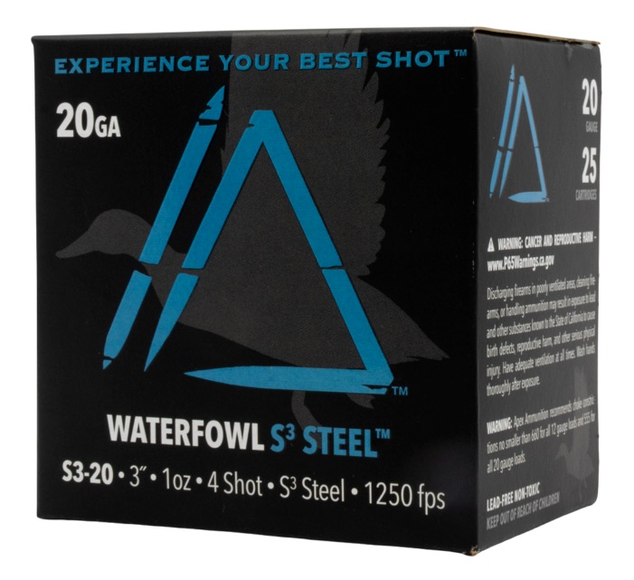 Box of 20-gauge Waterfowl S3 Steel shotgun shells