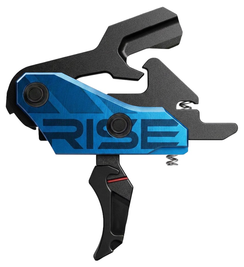 Blue RISE bicycle dropper post remote lever