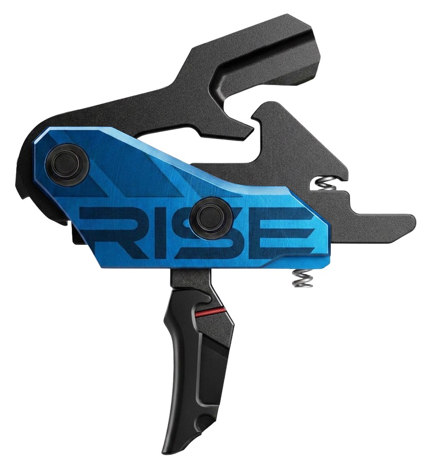 Blue RISE branded bicycle brake lever assembly