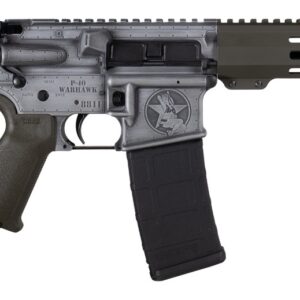 Compact AR-style pistol with brace and magazine