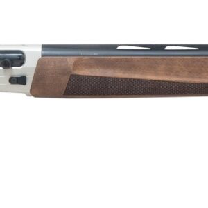 Wood-stock semi-automatic shotgun with ventilated barrel