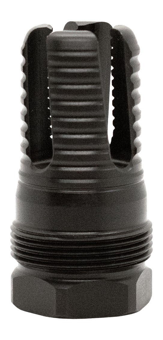 Black threaded industrial nozzle with protective slotted cage