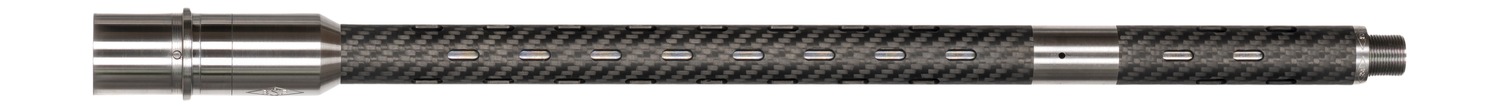 Carbon fiber rifle barrel with threaded muzzle end