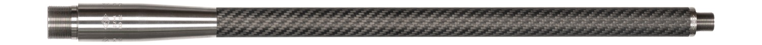 Carbon fiber rifle barrel with threaded ends