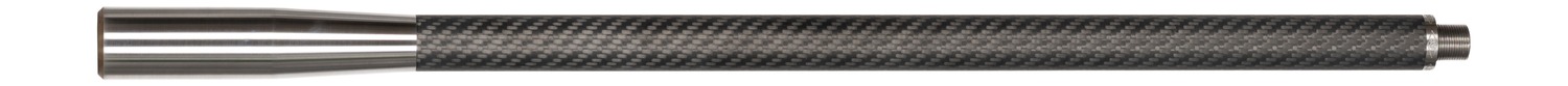 Carbon fiber shaft with steel ends and threaded tip