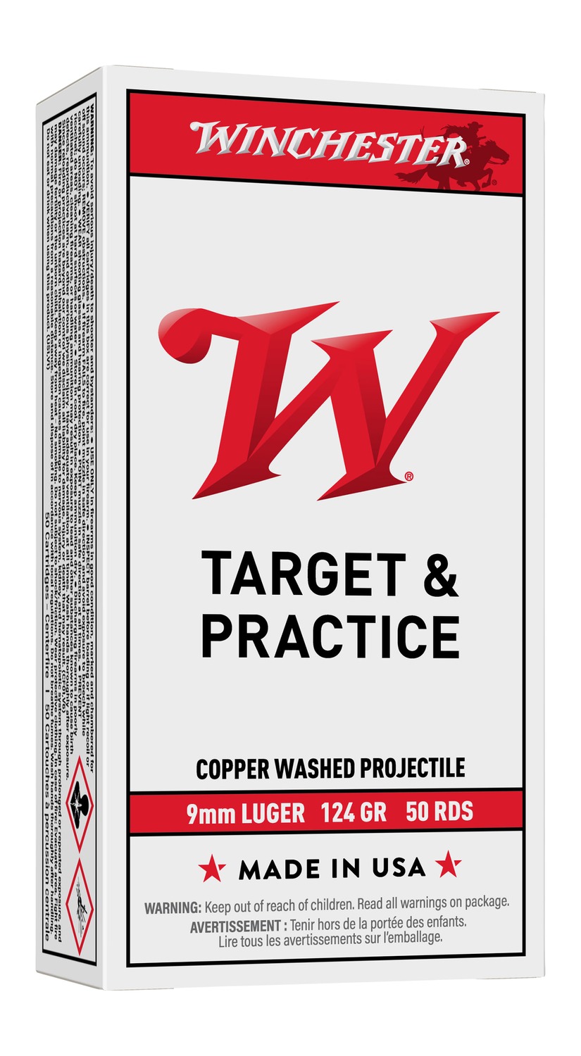 Winchester 9mm Luger target and practice ammunition box