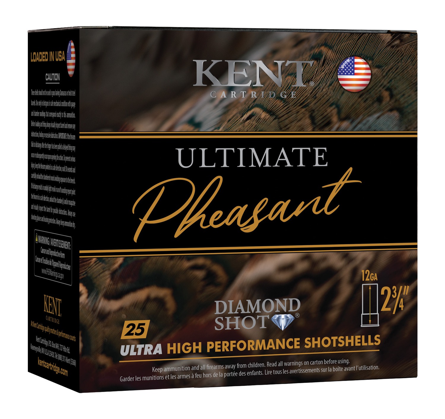 Kent Ultimate Pheasant 12-gauge shotshell box