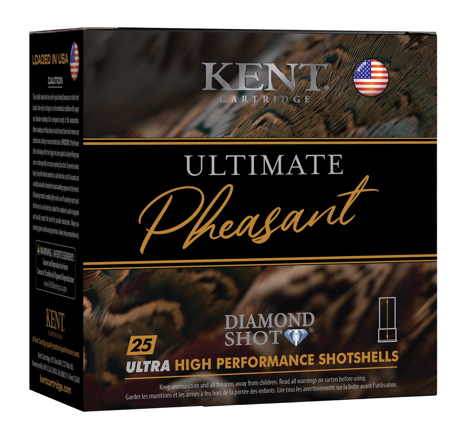Kent Ultimate Pheasant Diamond Shot shotshell ammunition box