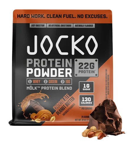 Jocko Mölk Chocolate Peanut Butter protein powder bag