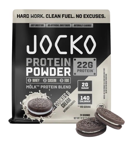Jocko Mölk cookies and cream protein powder bag