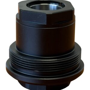 Black threaded mechanical adapter with hexagonal ends