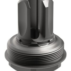 Dark gray threaded industrial cutting tool component