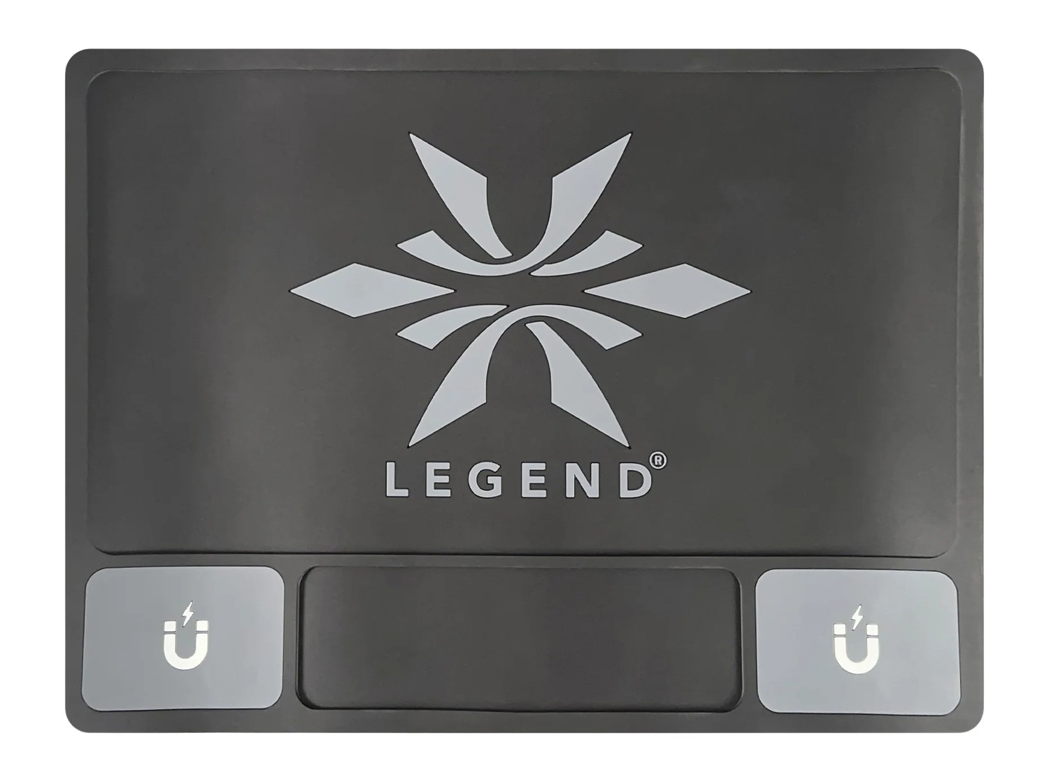 Legend magnetic mount plate with two charging icons