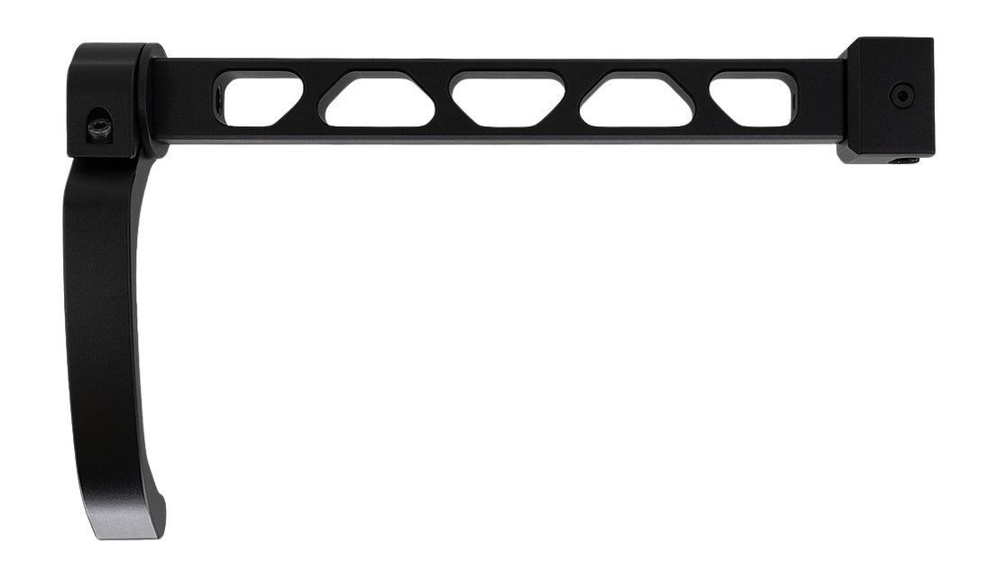 Black metal camera cage top handle with mounting bracket
