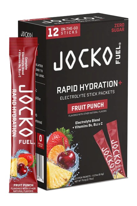 Jocko Fuel Rapid Hydration fruit punch electrolyte stick packets