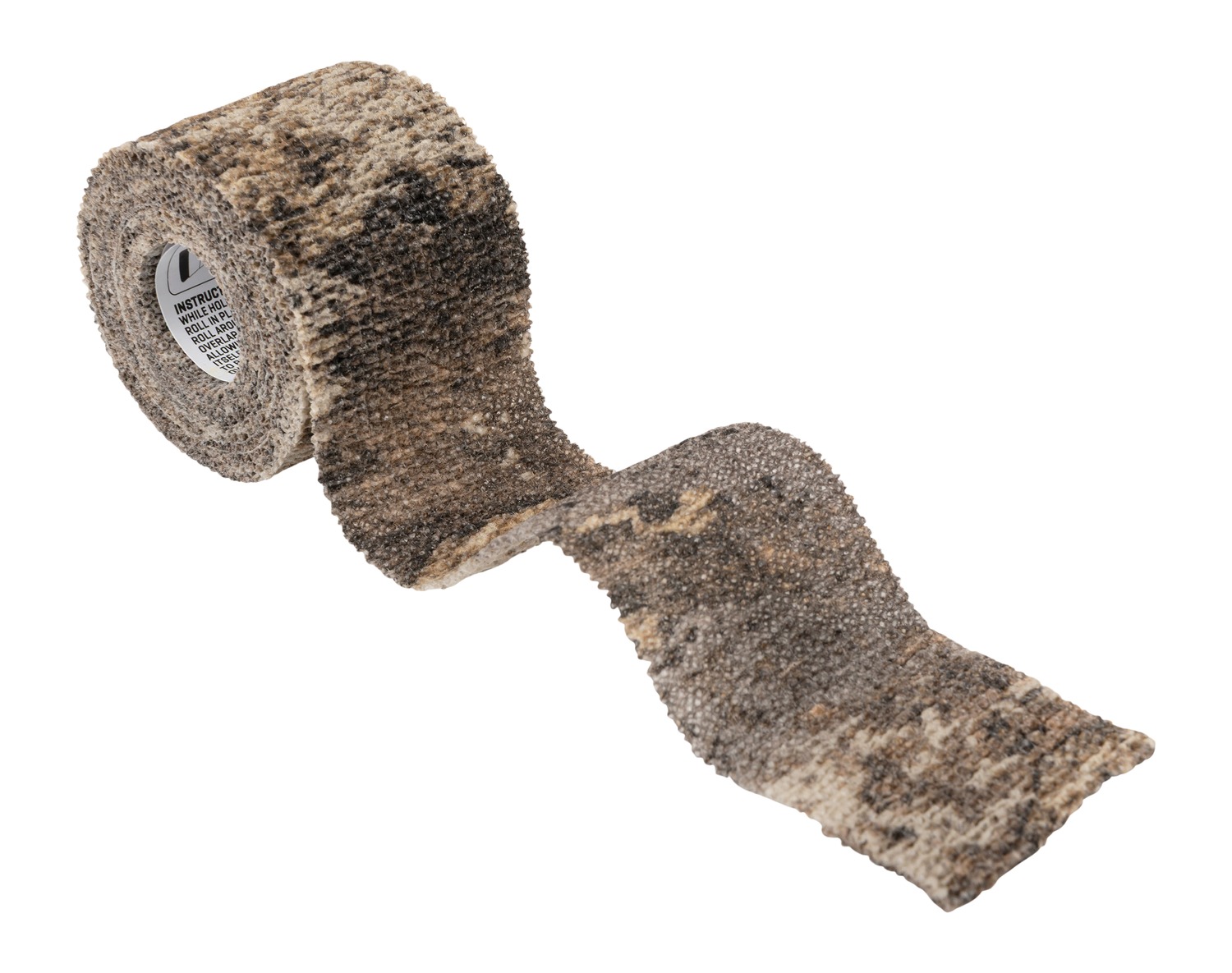 Rolled textured brown and beige non-slip carpet runner