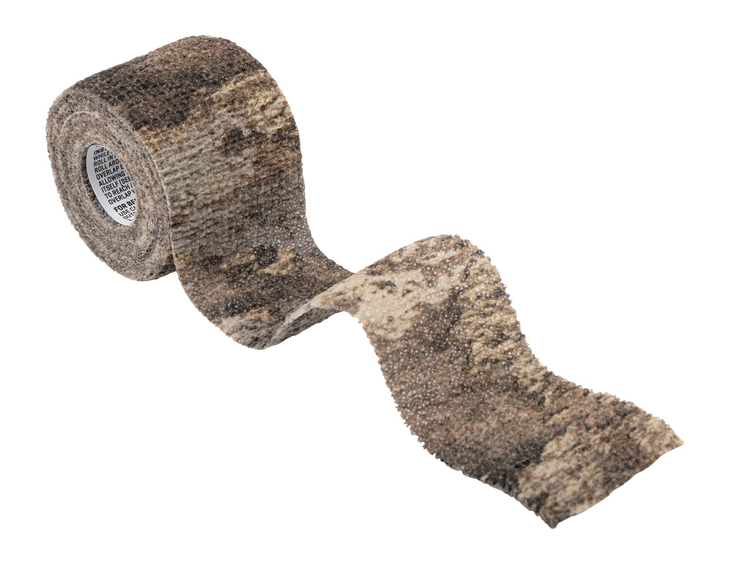 Roll of mottled brown self-adhesive fabric wrap