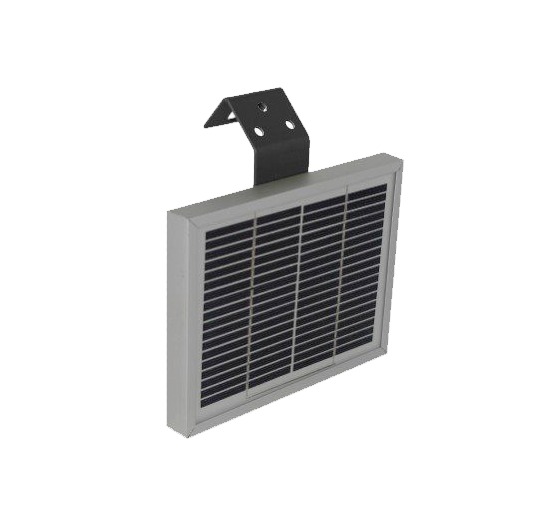 Small rectangular solar panel with black mounting bracket