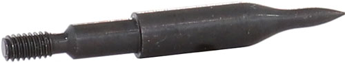 Black threaded metal stylus tip with tapered point
