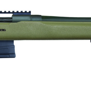 Olive-green Mossberg bolt-action rifle with detachable magazine