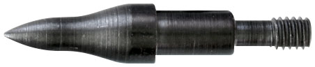 Black steel pointed tool bit with threaded shaft