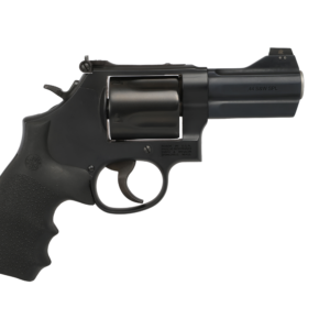 Close-up of black Smith & Wesson .44 Special revolver
